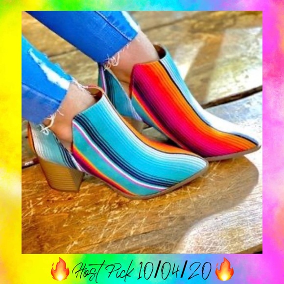 Crazy Train Shoes - Serape Booties
